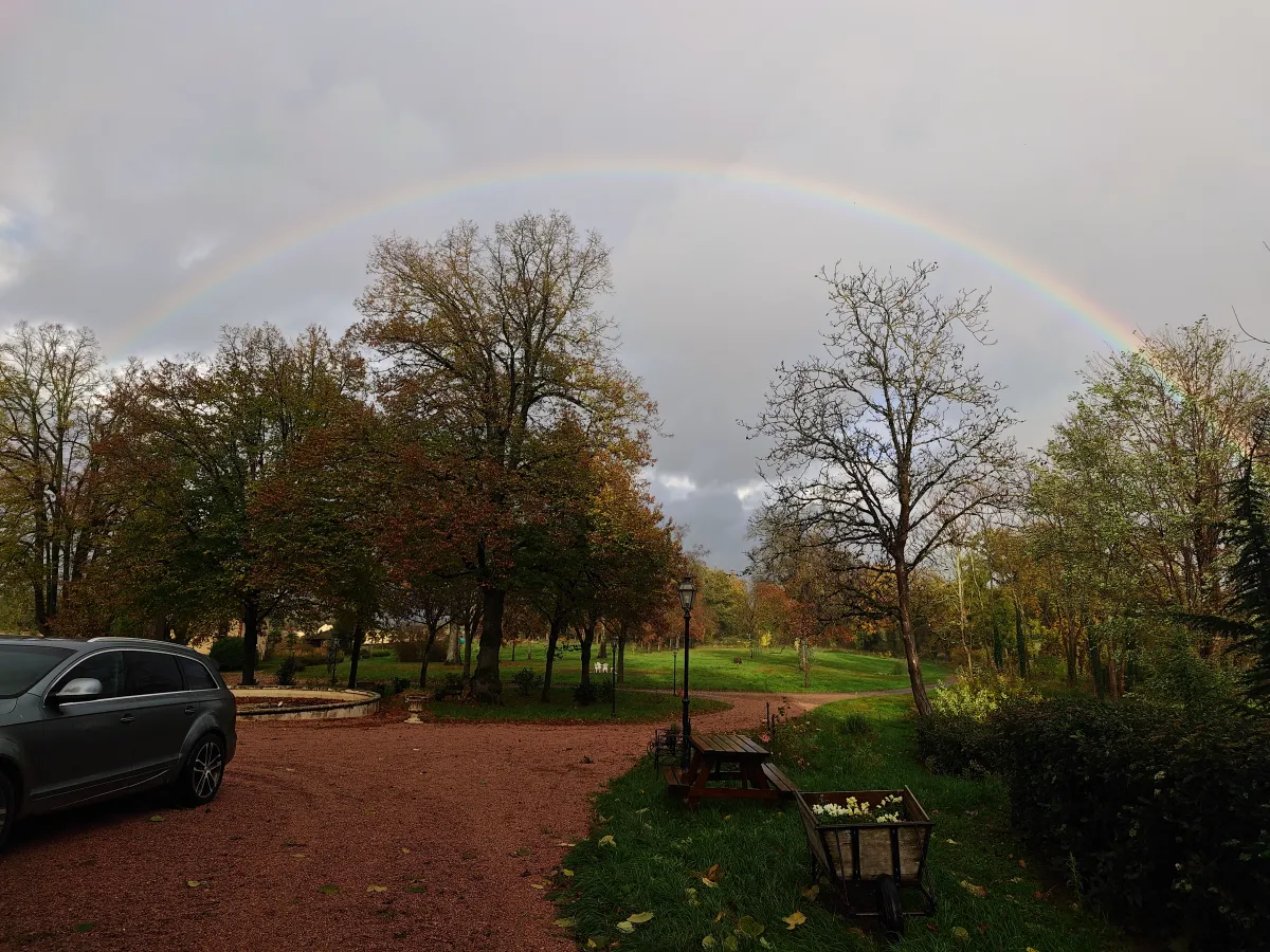 Double rainbow over the estate ponds