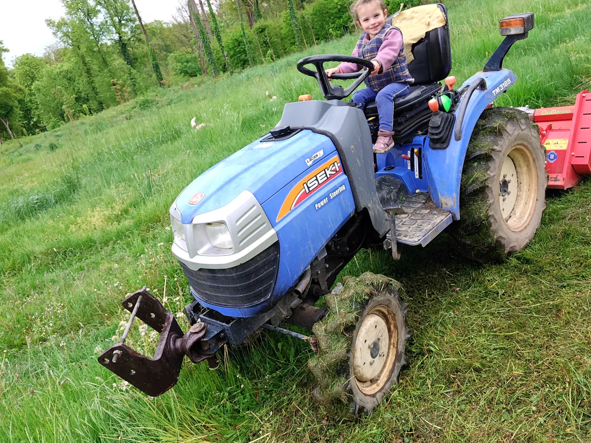 Estate tractor and farmyard