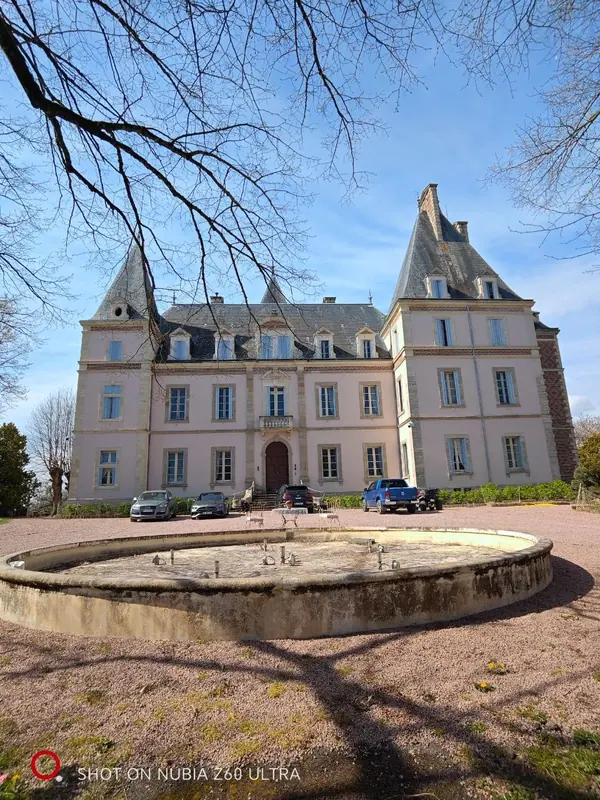 The stone fountain basin in the forecourt